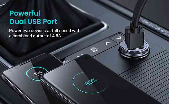 Автомобільний зарядний пристрій в прикурювач AINOPE AV801 Dual USB (товар з вітрини) Луцк