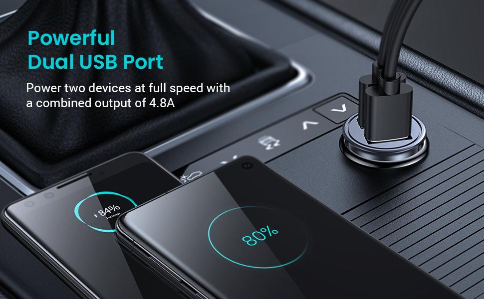Автомобільний зарядний пристрій в прикурювач AINOPE AV801 Dual USB (товар з вітрини) Луцк - изображение 3