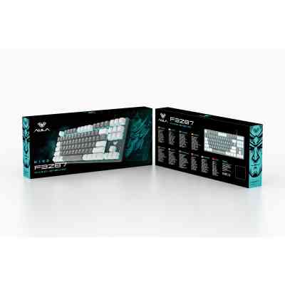 Клавіатура Aula F3287 Keycap KRGD Blue USB UA White/Grey (6948391240688) Вінниця