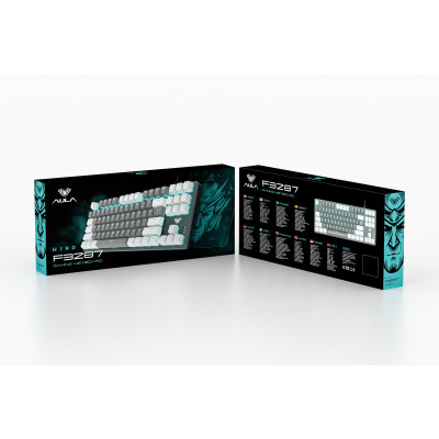 Клавіатура Aula F3287 Keycap KRGD Blue USB UA White/Grey (6948391240688) Вінниця - фото 5