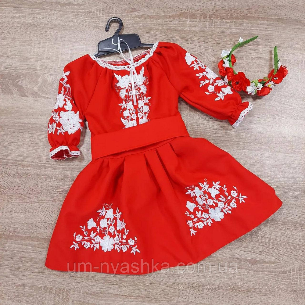 Сукня вишиванка синьо-жовта Квіткова польяна Кривой Рог - изображение 5