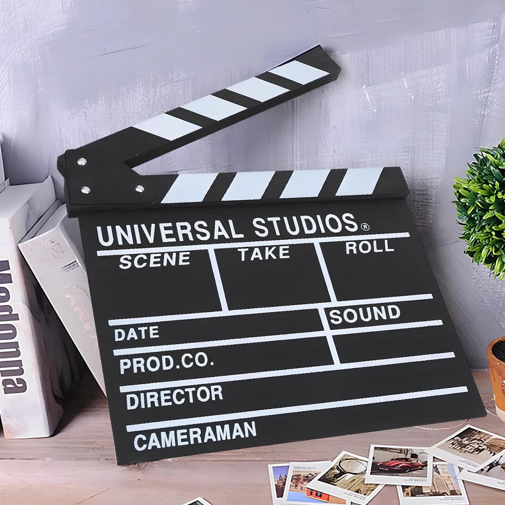 Хлопавка-нумератор RESTEQ чорного кольору Universal Studios 30×27 см — режисерська хлопавка для дублів, зйомок і подарунка Київ - фото 3