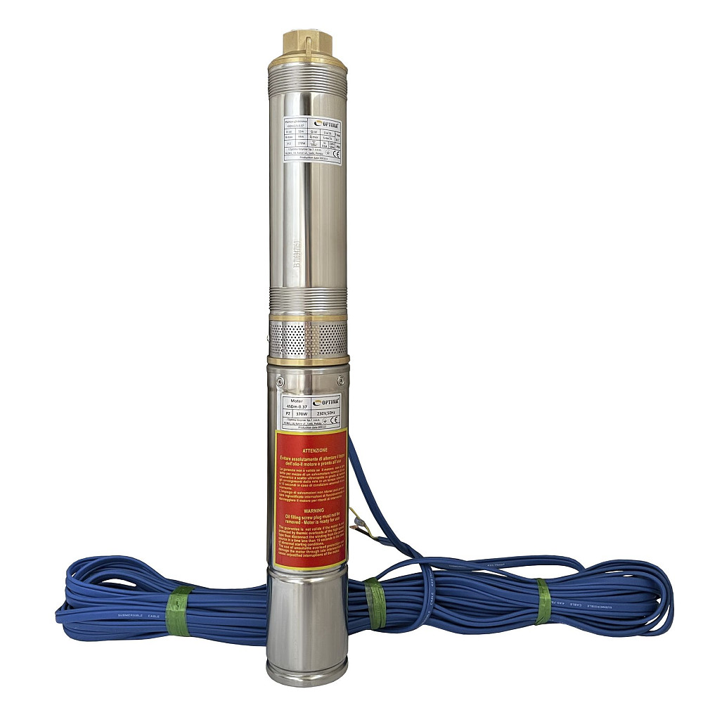 Насос свердловинний з підв. стійк. до піску OPTIMA  4SDm3/ 6 0.37 кВт 44м + пульт+кабель 25м NEW Тернопіль - фото 1