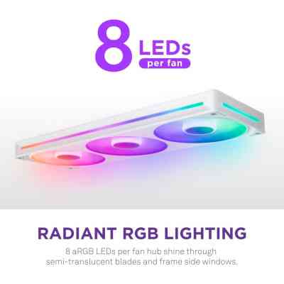 Кулер для корпуса NZXT F360 RGB Core Fan (Single Frame) - White (RF-U36HF-W1) Винница