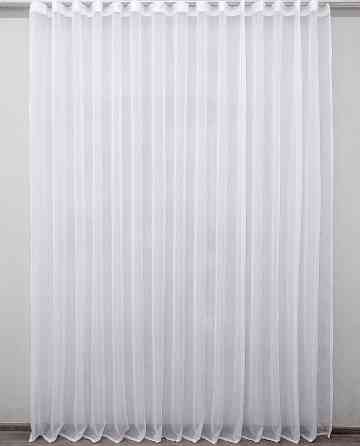 Тюль VR-Textil н101 Шифон однотонний Білий 600х250 см (41-014) Київ