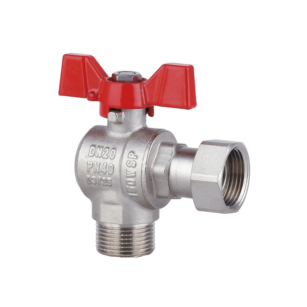 Кран кульовий із накидною гайкою Thermo Alliance Forte 3/4" ВЗ для води кутовий SF224W20 Київ - фото 3