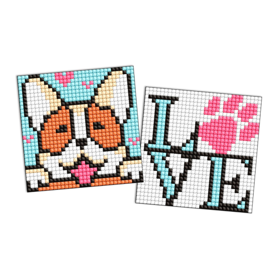 Алмазная мозаїка "Милий песик" AMS1047 на самоклеючій основі 9x9 см Вінниця