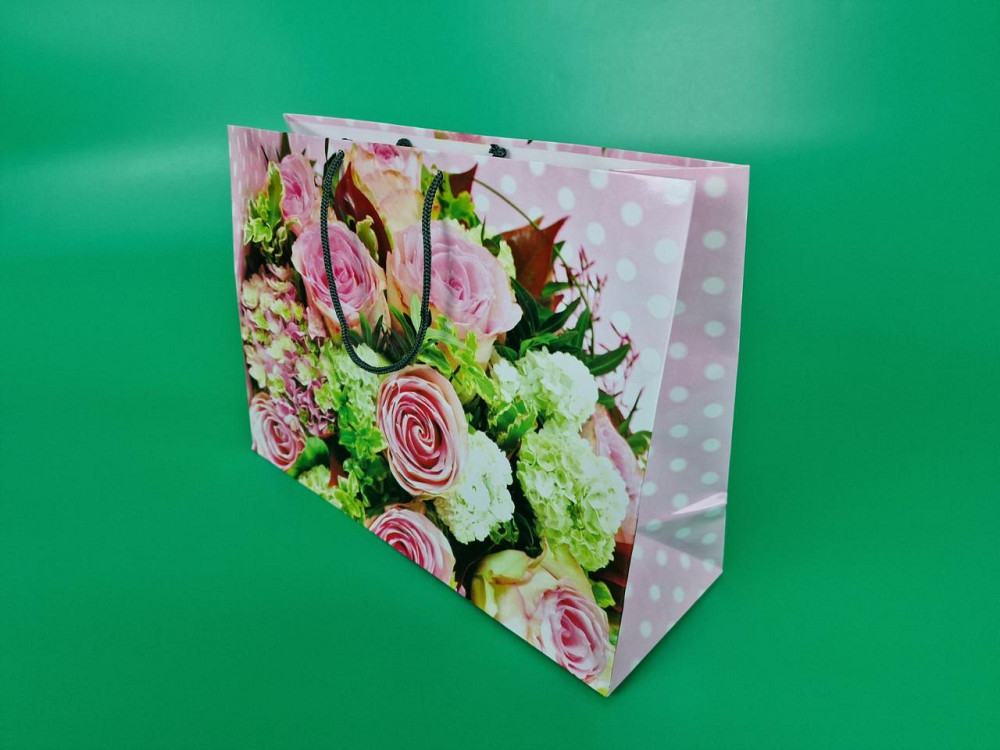 Бумажный большой горизонтальный пакет  36/22/10(артBG-124) (12 шт) Харьков - изображение 1