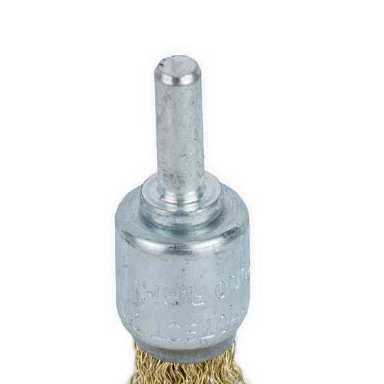 Щетка проволочная конусообразная Ø17мм хвостовик Ø6мм (латунированная) GRAD (9036015) Ровно