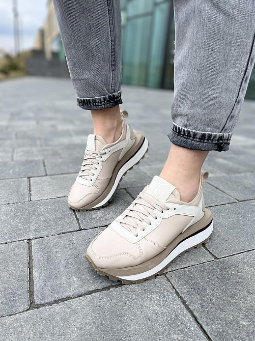 PLstep Кросівки жіночі PLstep 47 бежеві (весна-осінь, шкіра натуральна) (4998) Коломыя - изображение 2