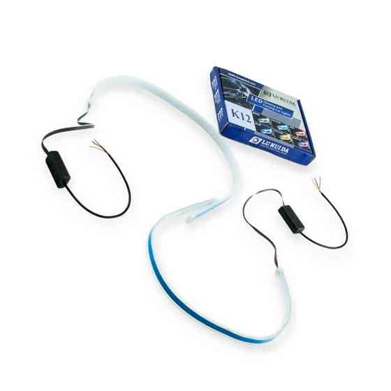 Ходовые гибкие 60см белый желтый ( с бегающим поворотником) 12-24V огни Мукачево