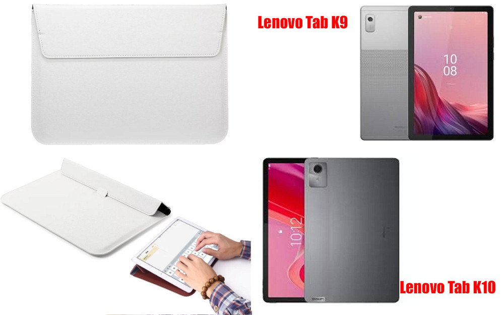 Чехол-конверт VitoCase для Lenovo Tab K9, Tab K10, с функцией подставки для планшета Белый Киев - изображение 1