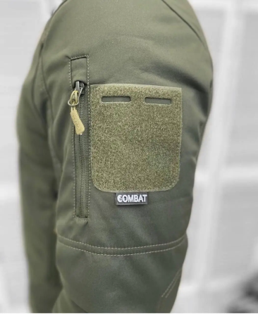 Армейская тактическая куртка Combat (ткань soft-shell) на флисе Оливковый XL Киев