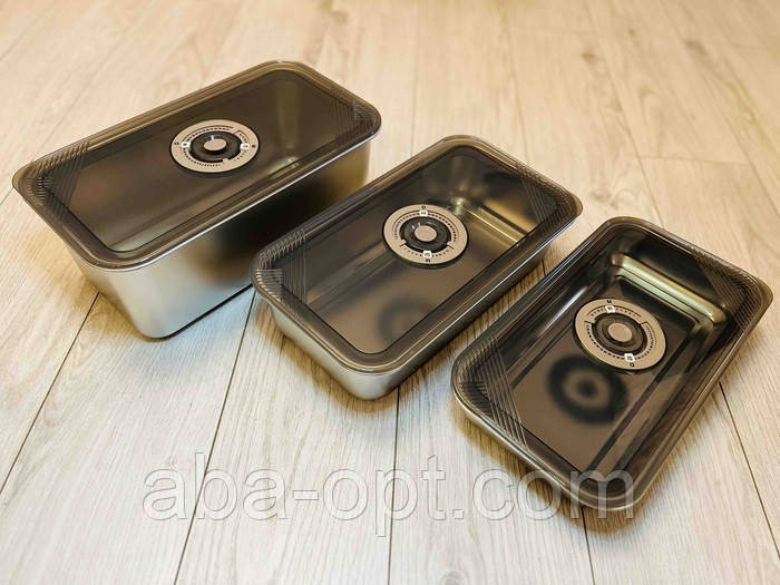 Набор гастроемкостей с вакуумной крышкой Нео V 0.75/1/1.25 л (шт).Aba-Opt Одесса - изображение 1