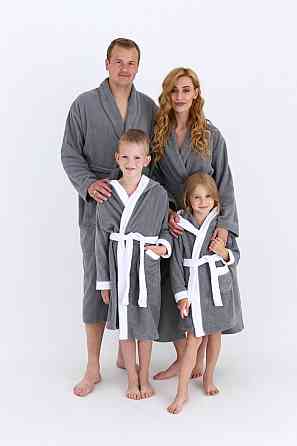 Халат дитячий Ideal Textile махровий з капюшоном сірий (56860476) Чернівці