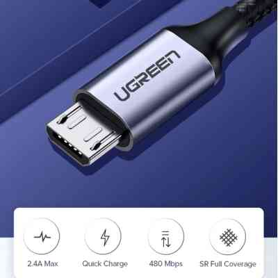 Дата кабель USB 2.0 AM to Micro 5P 1.5m 2A US290 black Ugreen (60147) Вінниця