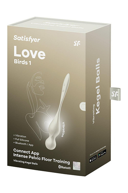 Смарт-шарики Кегеля Satisfyer Love Birds 1 с вибрацией, белые Sex Aura Киев - изображение 6