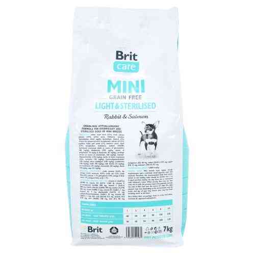 Корм сухий Brit Care Grain Free Mini Light Sterilised для дорослих собак дрібних порід з зайвою вагою або стерілізованих з к Київ