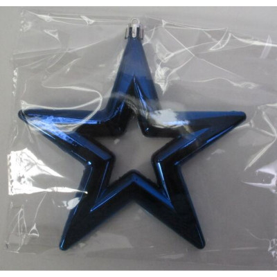 Елочная игрушка Novogod`ko Звезда, 15см, синяя, глянец (974441) Винница - изображение 1