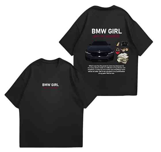 Футболка BMW GIRL — you are incredible | Жіноча футболка з автомобільним принтом S, Темно-синій Чернівці