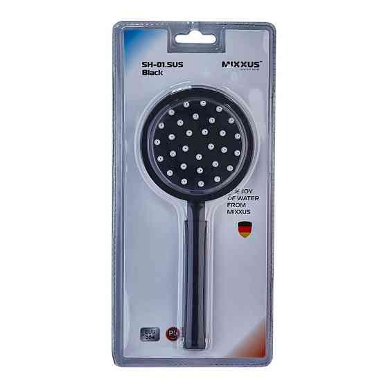 Ручний душ Mixxus SH-01.SUS Black з нерж. сталі   ( MI6119 ) 39628 Харків