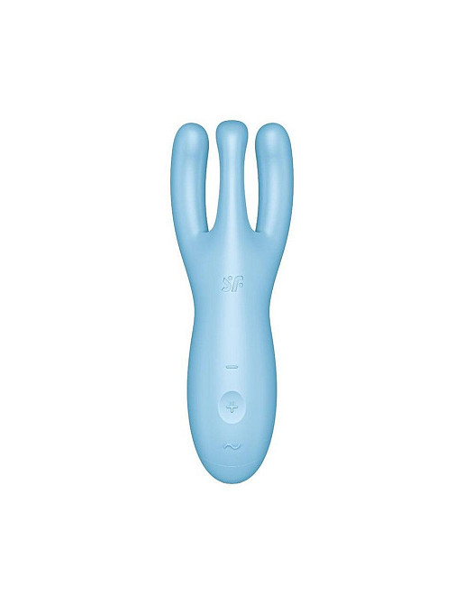 Кліторальний смарт вібратор Satisfyer Threesome 4 Blue з трьома пальчиками Sex Aura Київ - фото 2