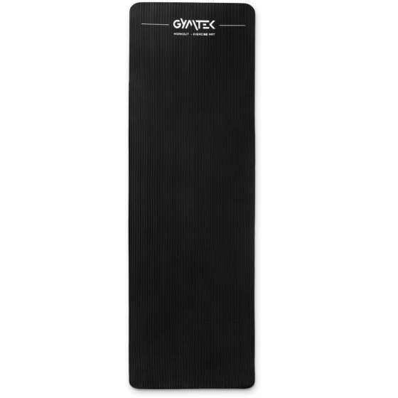 Коврик (мат) для йоги и фитнеса Gymtek NBR 1см черный Киев