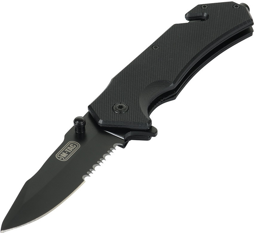 Тактичний Складаний Ніж зі склобоєм та стропорізом M-Tac "Type 3" (60024002) Нержавіюча сталь Нововолинськ - фото 5