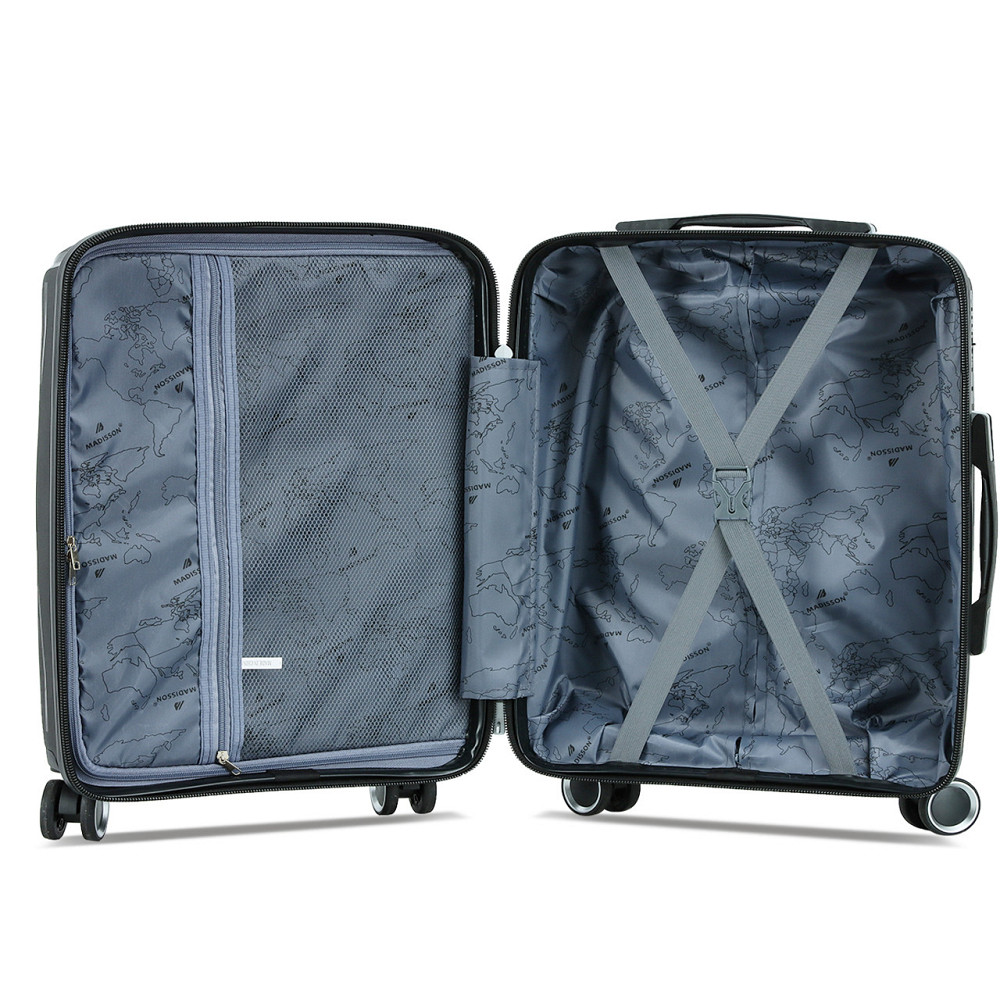 Чемодан полипропиленовый MADISSON 51103 малый 55 см черный Киев - изображение 10