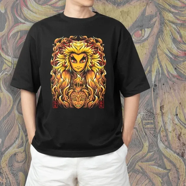 Футболка мужская с принтом Клинок, рассекающий демонов Ренгоку Размер 48 Anime0074 Днепр - изображение 3