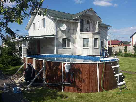 Лестница нержавеющая с площадкой для каркасных бассейнов 1.2 м DE LUXE Киев