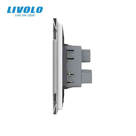LIVOLO Розетка універсальна 12 стандартів в 1 Livolo білий скло (VL-C7C1C-11) Київ