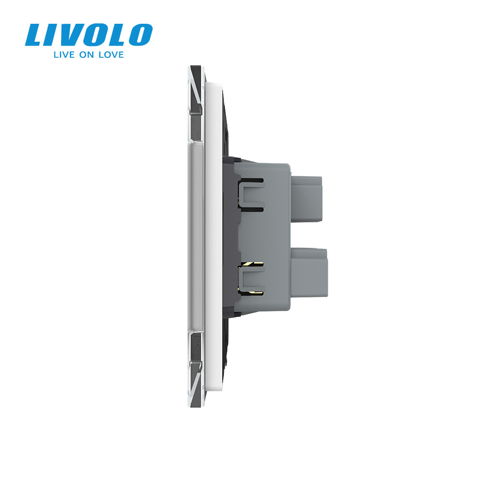 LIVOLO Розетка універсальна 12 стандартів в 1 Livolo білий скло (VL-C7C1C-11) Київ - фото 5