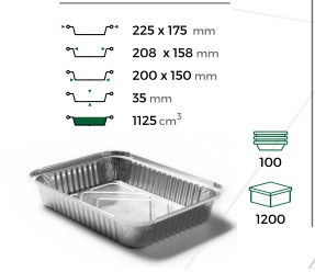 Контейнеры из алюминиевой фольги с крышкой 230*180 мм Павлоград - изображение 2