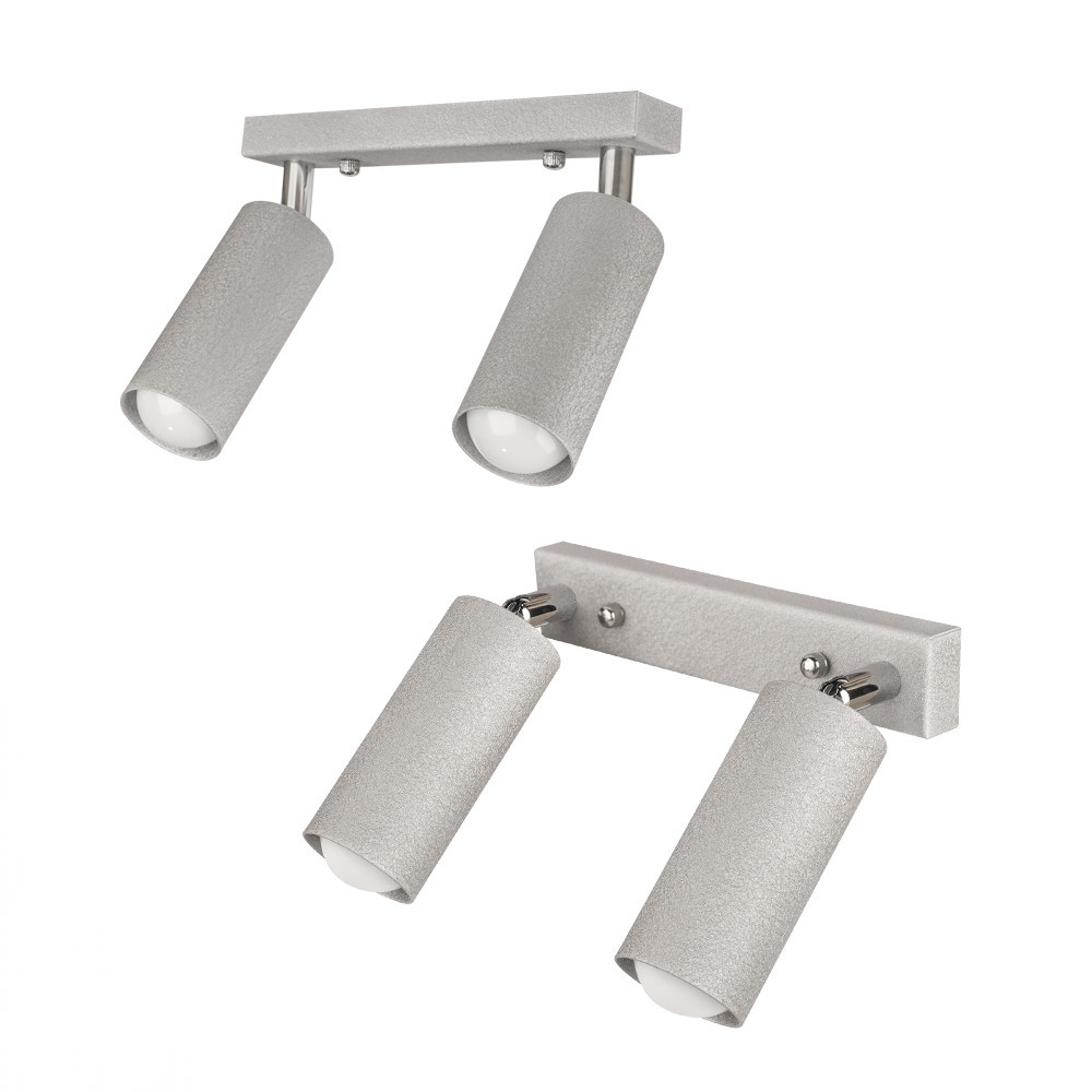 Світильник на планці з поворотними плафонами 2-Е27 Tube MR 1105-2 GR Київ - фото 1