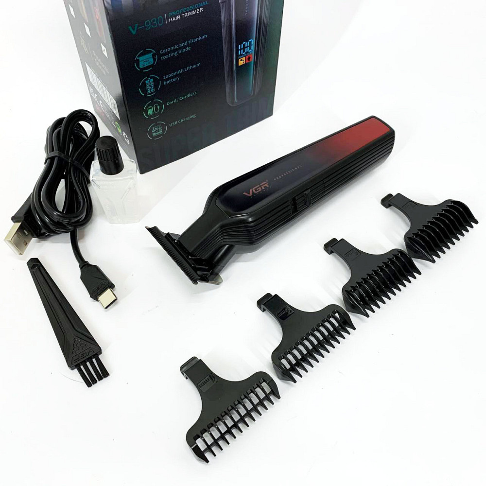 Професійна окантовочна машинка для стрижки волосся, Акумуляторний універсальний тример для стрижки DF-42 Львів - фото 7