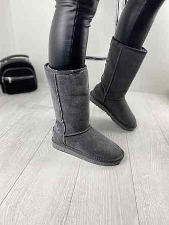 ITTS Угги женские ITTS серые натуральная замша высота 25 см (1764) Коломыя