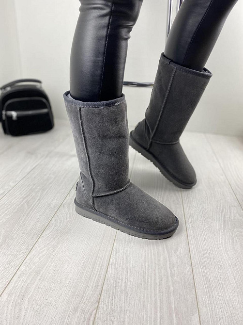 ITTS Угги женские ITTS серые натуральная замша высота 25 см (1764) Коломыя - изображение 5