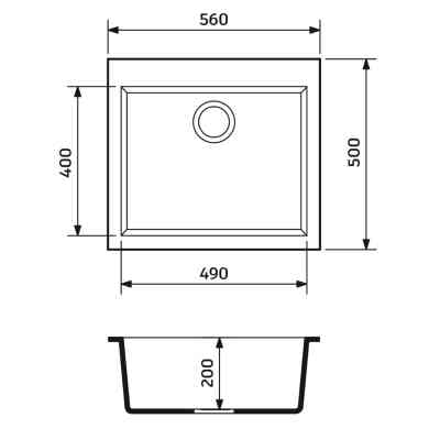 Мойка кухонная Adamant Univer чорний + змішувач (4824296912103) Вінниця