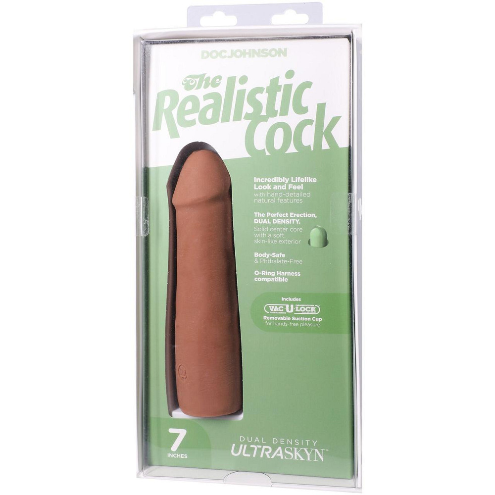 Фалоімітатор Doc Johnson The Realistic Cock ULTRASKYN - 7 Inch Caramel Sex Aura Київ - фото 9