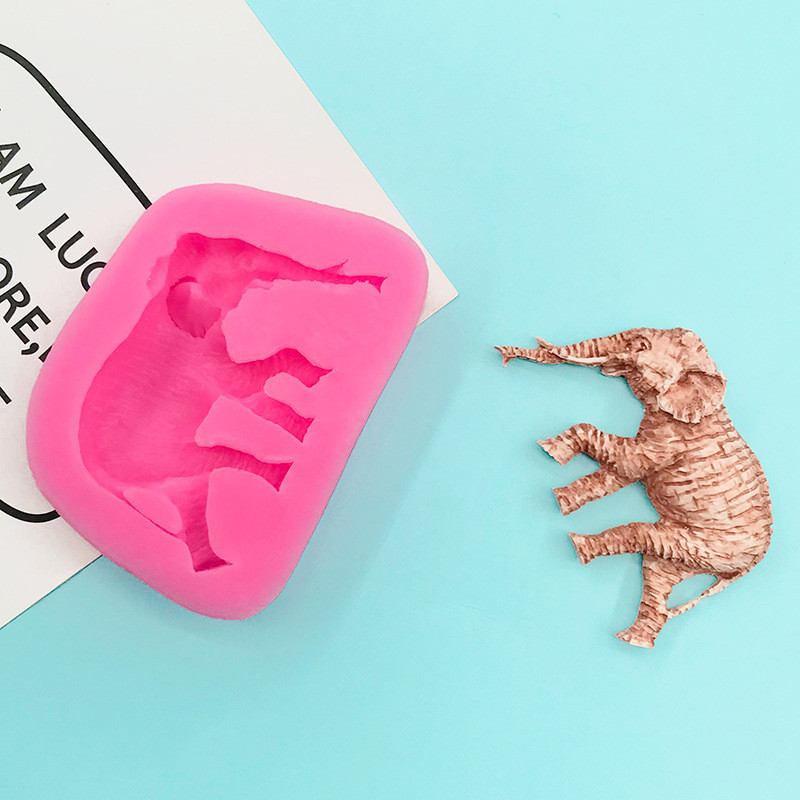 Молд силіконовий Слон 72 на 52 мм рожевий Київ - фото 9