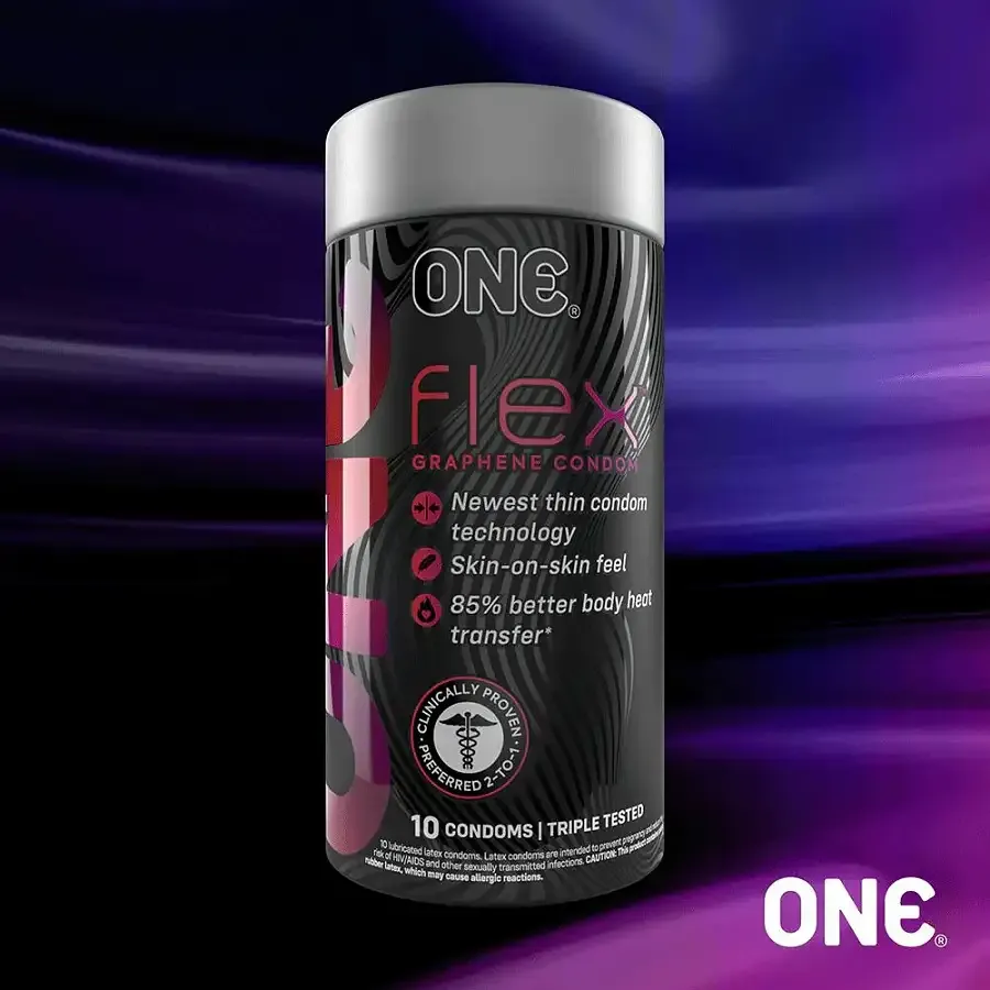 Презервативи ONE Flex Graphene Condom 10 шт, подарункова упаковка тюб Львов - изображение 2
