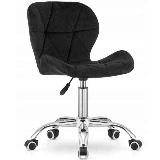 Крісло офісне комп'ютерне Bonro BN-531 велюр робоче для комп'ютера офісу дому Чорний Київ