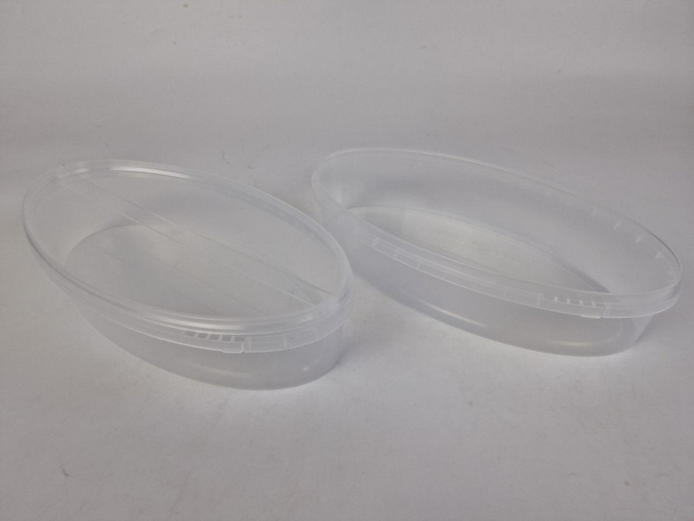 Судок с крышкой  овальный 1,3 л. прозрачное  (1 шт) Харьков - изображение 1