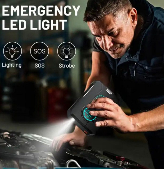 Пусковий зарядний пристрій Buvaye YS03-12000 2000A/12000mAh +компресор. Київ - фото 3