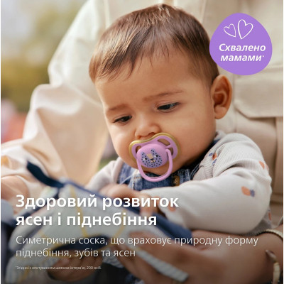 Пустышка Philips AVENT Ultra Air, 6-18 міс., салатово-рожева (SCF087/13) Винница - изображение 3