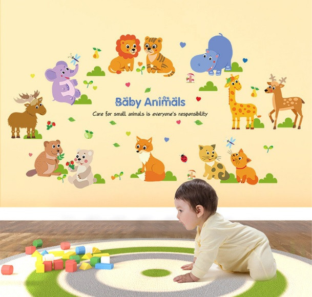 Дитяча наклейка настінна Звірята Київ - фото 7