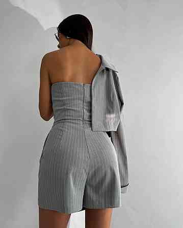 Женский стильный романтический комплект двойка: комбинезон и пиджак Одесса