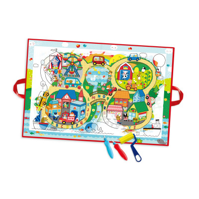 Набор для творчества Let's Craft "Магічні перетворення" Жваве містечко водна розмальовка-килимок (MRM001-E) Винница - изображение 2