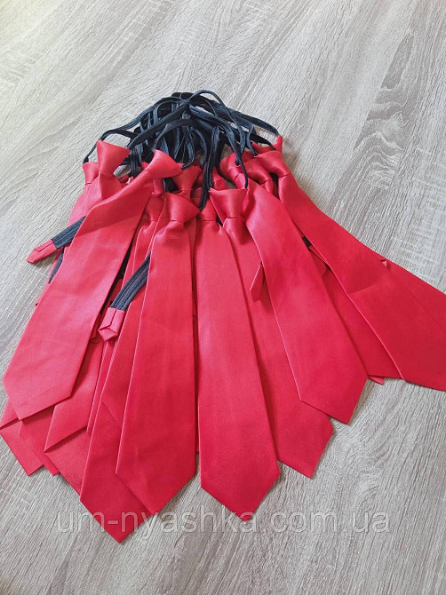 Галстук школьный детский красный на молнии Кривой Рог - изображение 3